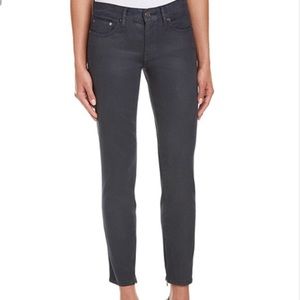 Tory Burch Izzy Ankle ZIP Coated Skinny Jeans